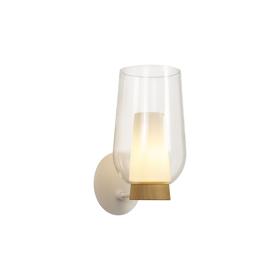 M8280  Nora Wall Lamp 1 Light E27 White/Wood